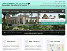 Tablet Screenshot of guptamedicalcenter.com